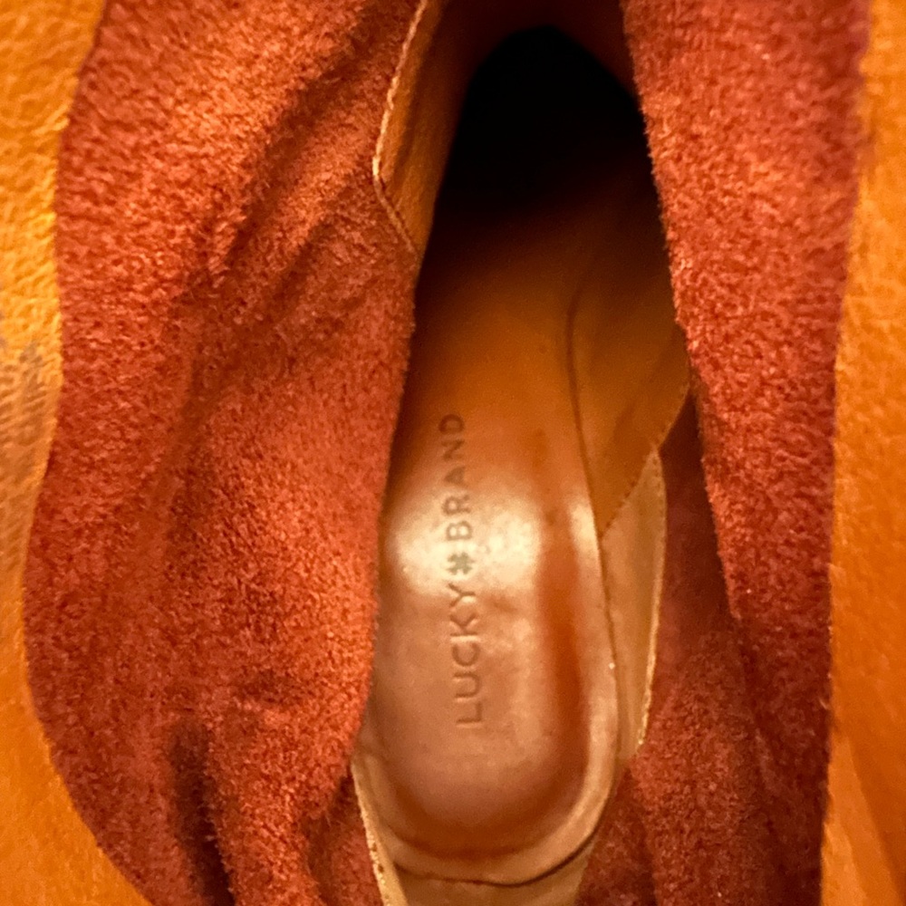 LUCKY BRAND Womens Brown Angled Profile Almond Toe Boot - Size 8.5 - Picture 5 of 6